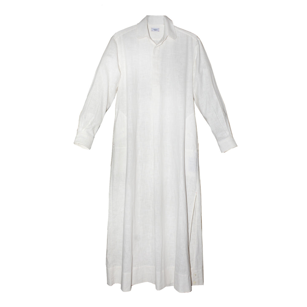 Pre-order : WHITE CECILIA REVERSIBLE LINEN TUNIC