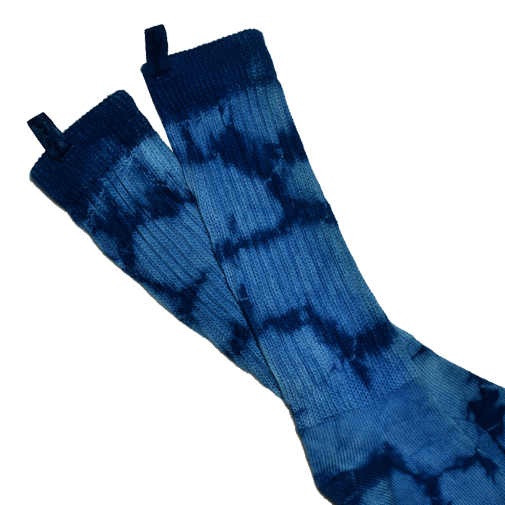 NATURAL HAND TIE-DYE MONA SLOUCH SOCKS (PACK OF 3)