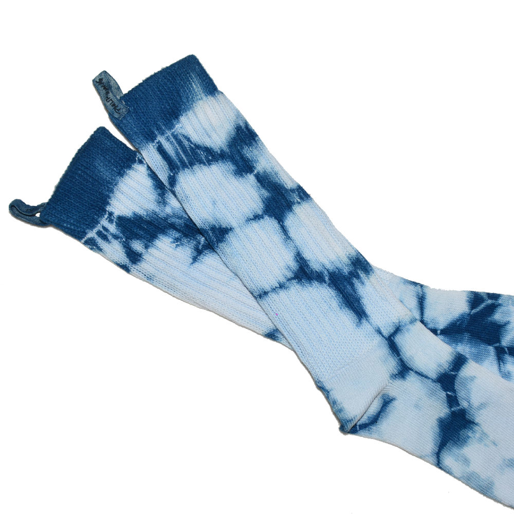 NATURAL HAND TIE-DYE MONA SLOUCH SOCKS (PACK OF 3)