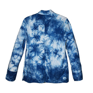 DARK INDIGO AND INDIGO TIE-DYE PUN REVERSIBLE JACKET