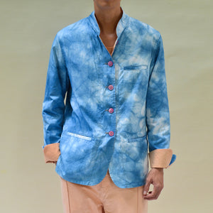 DUNE AND INDIGO TIE-DYE PUN REVERSIBLE JACKET