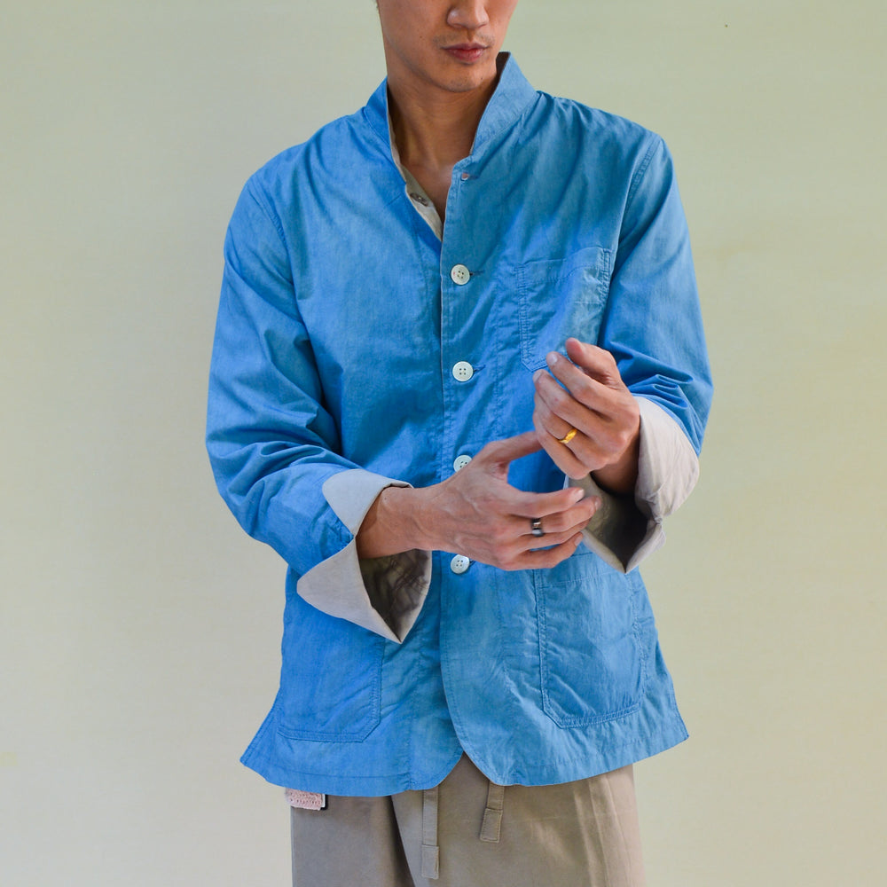 SKY INDIGO AND SLATE PUN REVERSIBLE JACKET